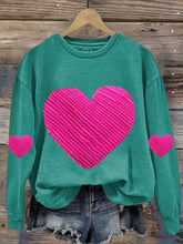 Load image into Gallery viewer, Women'S Heart Print Long Sleeve Sweatshirt