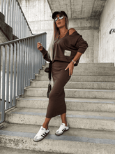 Load image into Gallery viewer, Sharon Set - Dress and Sweatshirt Set Perfect for autumn