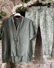 Load image into Gallery viewer, Cotton Print Casual Short Sleeve T-shirt and Bottom Suit