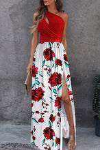 Load image into Gallery viewer, Jolie Floral One Shoulder Cutout Slit Maxi Dress