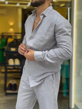 Load image into Gallery viewer, Men's Cotton Shirt and Pants Two-pieces Set