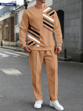 Load image into Gallery viewer, Men's Colorblock Round Neck Casual Sports Set 049