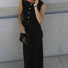 Load image into Gallery viewer, Stylish Knitted Waistcoat Skirt Suit