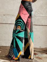 Load image into Gallery viewer, Women's Vintage Print Casual Wide Leg Pants