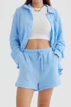 Load image into Gallery viewer, Long Sleeve Solid Color Shirt Shorts Set