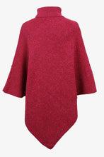 Load image into Gallery viewer, Solid Color Turtleneck Button-embellished Knitted Shawl Cape