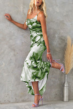 Load image into Gallery viewer, Deja Mesh Overlay Floral Print One Shoulder Ruched Stretch Maxi Dress