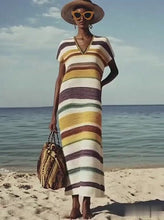 Load image into Gallery viewer, Women'S Casual Striped Print Dress