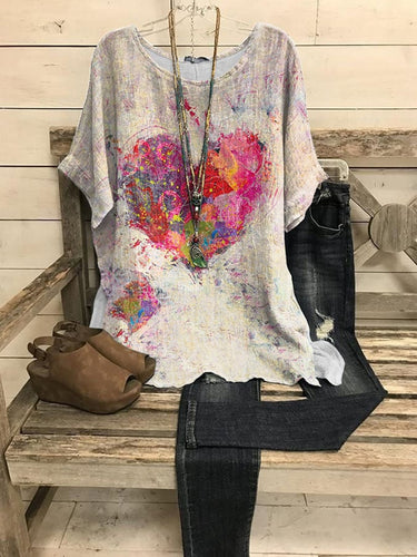 Retro Love Oil Painting Watercolor Painting Print Topss