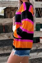 Load image into Gallery viewer, Beautiful Striped Colorblock Cardigan