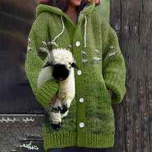 Load image into Gallery viewer, Greetings From The Stray Sheep Graphic Vintage Cozy Knit Cardigan