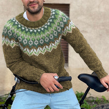 Load image into Gallery viewer, Men'S Vintage Knitted Jacquard Crew Neck Sweater