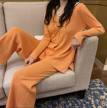 Load image into Gallery viewer, Two-Piece Fashion Casual V-Neck Cardigan Temperament