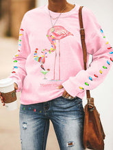 Load image into Gallery viewer, Women&#39;s Merry Christmas Flamingo Fun Print Casual Sweatshirt