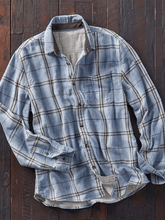 Load image into Gallery viewer, Men's Vintage Western Check Long Sleeve Shirt