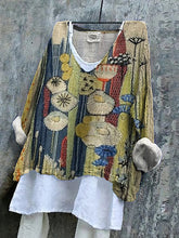Load image into Gallery viewer, Floral Embroidered Japanese Art Linen Blend Tunic
