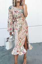 Load image into Gallery viewer, Spring Has Sprung Floral Print One Shoulder Dress