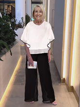 Load image into Gallery viewer, White Double Layer Tunic Pantsuit