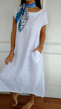 Load image into Gallery viewer, Round Neck Short Sleeve Pocket Dress