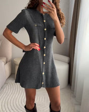 Load image into Gallery viewer, Casual All-match Crewneck Knitted Dress