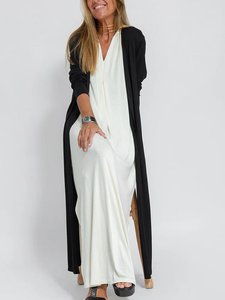 Elegant Solid Color Sleeveless Maxi Dress