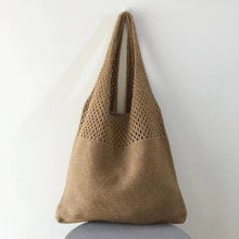 Load image into Gallery viewer, Retro Hollow Hand-Held Shoulder Knitted Wool Bag