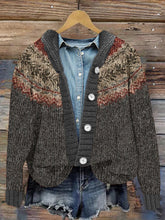 Load image into Gallery viewer, Vintage Icelandic Tribal Pattern Printed Comfy Knit Cardigan