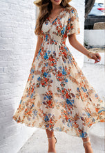 Load image into Gallery viewer, Floral Tummy-Covering Flattering Dress
