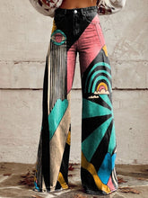 Load image into Gallery viewer, Women's Vintage Print Casual Wide Leg Pants