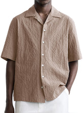 Load image into Gallery viewer, Men's Hawaiian Pleated Fabric Short Sleeve Shirt