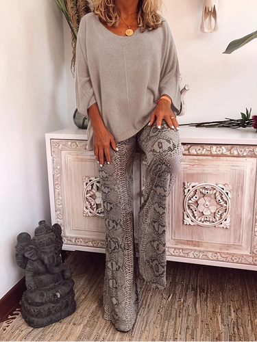 Casual Fashion Knitted Two-Piece Set（Buy 2 pieces for free shipping）
