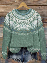 Load image into Gallery viewer, Icelandic Pattern Jacquard Vintage Knit Sweater