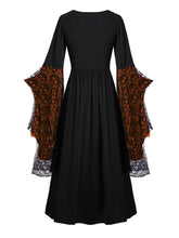 Load image into Gallery viewer, Halloween Skull Lace Tie Irregular Dress