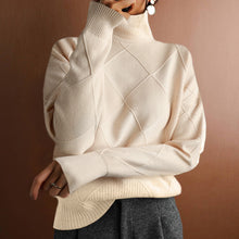 Load image into Gallery viewer, Loose Turtleneck Warm Sweater Solid Color Knitted Sweater