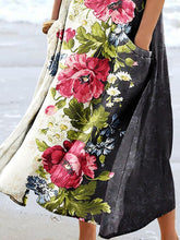 Load image into Gallery viewer, Women's Floral Art Print Pocket Casual Resort Comfort Maxi Dress