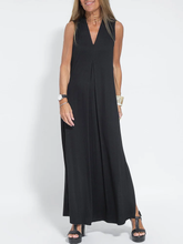 Load image into Gallery viewer, Elegant Solid Color Sleeveless Maxi Dress