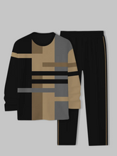 Load image into Gallery viewer, Men&#39;s Simple Colorblock Round Neck Casual Sports Set 0136
