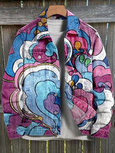 Load image into Gallery viewer, Vintage Purple Print Casual Denim Jacket