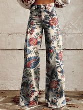 Load image into Gallery viewer, Women&#39;s Vintage Print Casual Wide Leg Pants