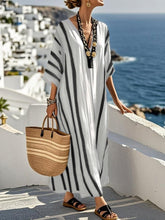 Load image into Gallery viewer, Women'S Contrast Striped Dress