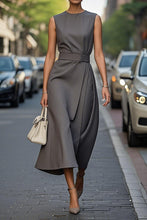 Load image into Gallery viewer, Women's Elegant Solid Color Waist Dress