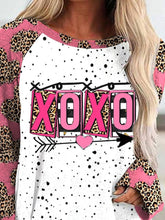 Load image into Gallery viewer, Women's Valentine's Day XOXO Printed Crew Neck T-Shirt