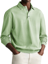 Load image into Gallery viewer, Men's Retro Distressed Comfortable Long Sleeve Lapel Polo Shirt