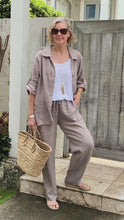 Load image into Gallery viewer, Cotton and Linen Two-Piece Pantsuit