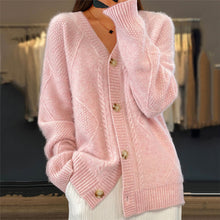 Load image into Gallery viewer, Vintage Loose Slouchy Button Front Cardigan Sweaters