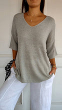 Load image into Gallery viewer, Solid Color Knitted V-neck Top