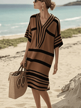 Load image into Gallery viewer, Women'S Contrast Striped Dress