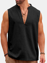 Load image into Gallery viewer, Men's Summer Solid Color Comfortable V-neck Sleeveless Shirt