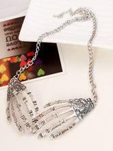 Load image into Gallery viewer, Punk Skull Claw Alloy Necklace