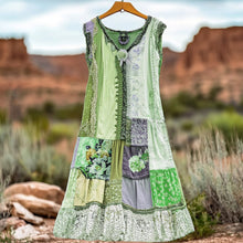 Load image into Gallery viewer, Women's Vintage Floral Lace Patch Comfort Dress